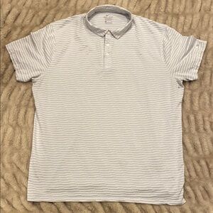 Men’s Nike Dri-FIT Striped Golf Polo Shirt, Gray/White